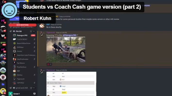 Students vs Coach Cash game version (part 2)