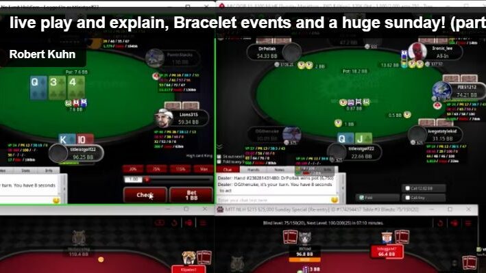 live play and explain, Bracelet events and a huge sunday! (part 1)